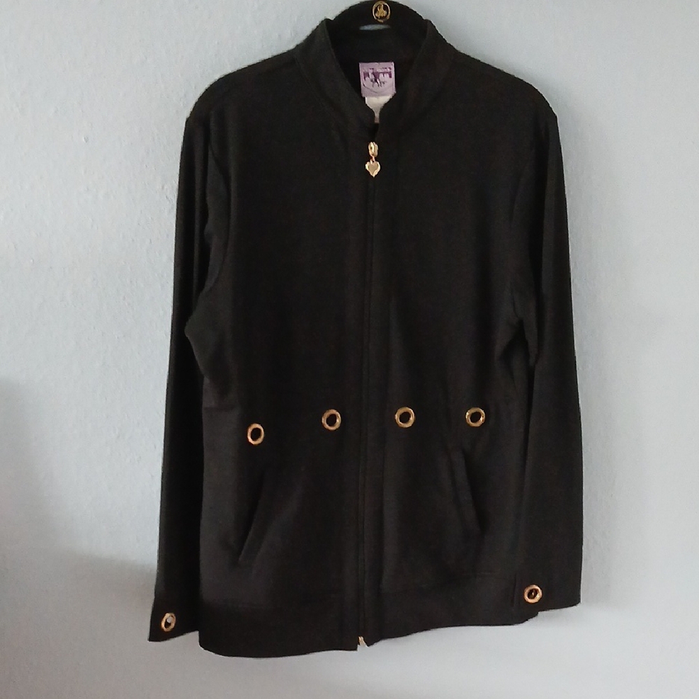 City Hearts Black Jacket with Gold Accents